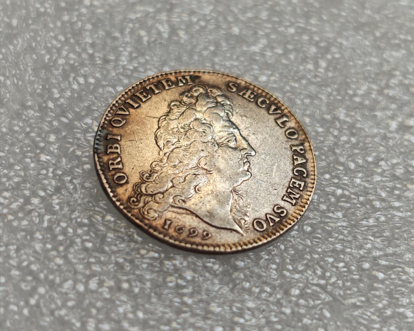 瓶子🏺第214期拍卖会  法国1699年太阳王路易十四JETON银质代币章  皇家徽记