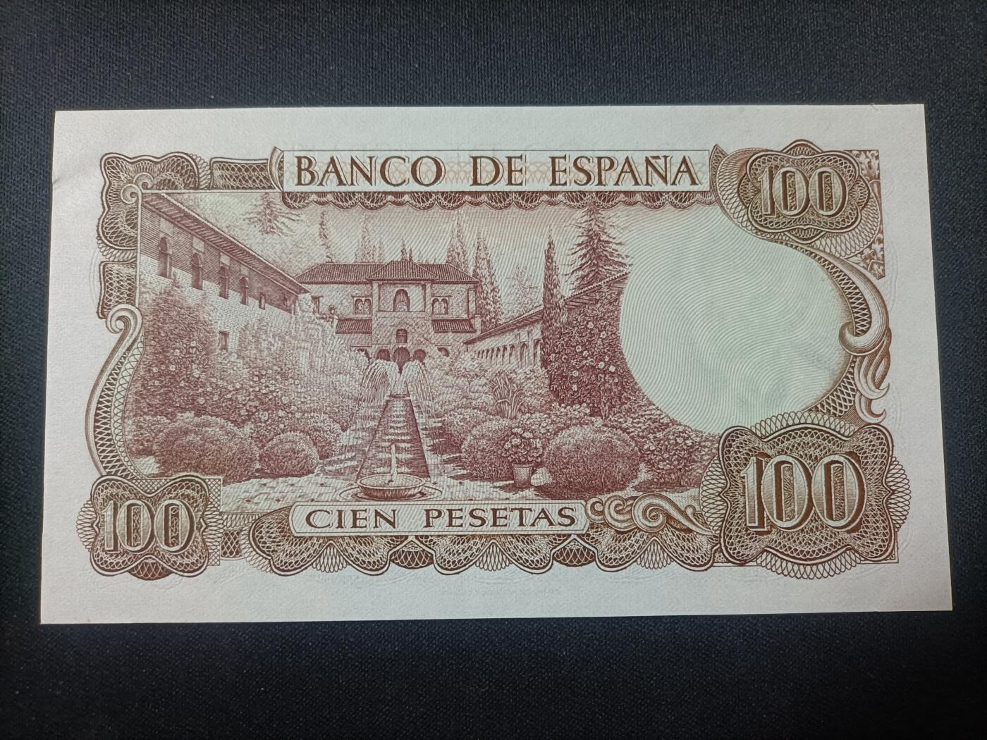 【游宝拍卖】乙巳蛇年82期  西班牙-100比塞塔【1970年 全新UNC-】