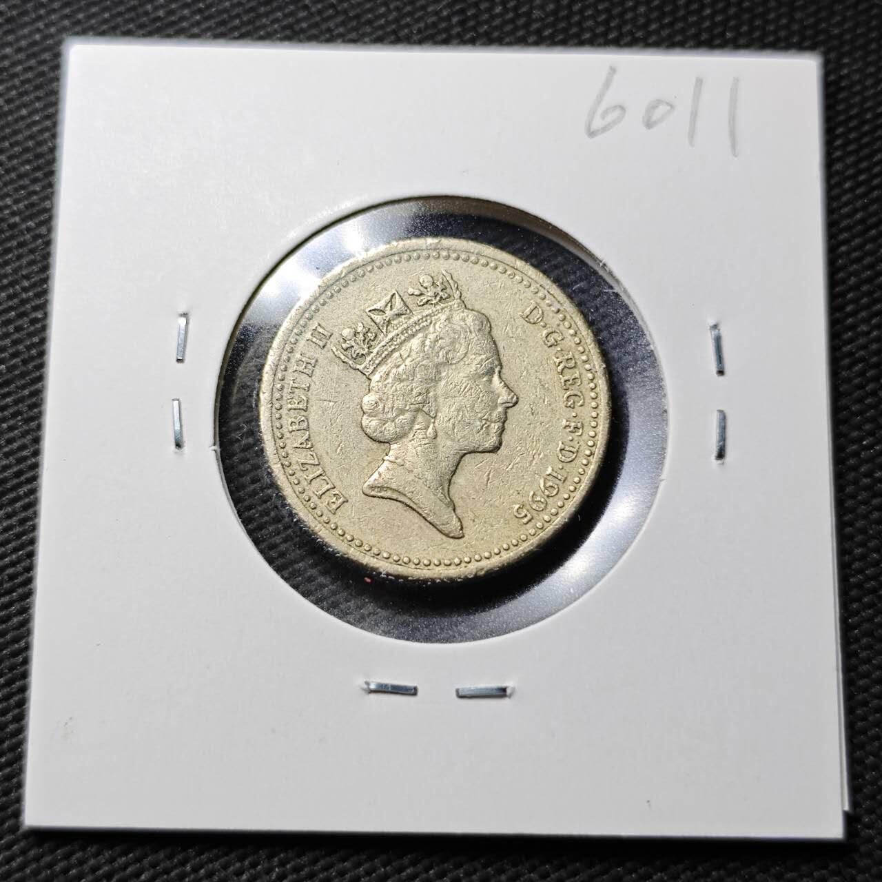 KK钱币收藏小铺  第360场  2月预留时间 周末发货 1995英国1镑 