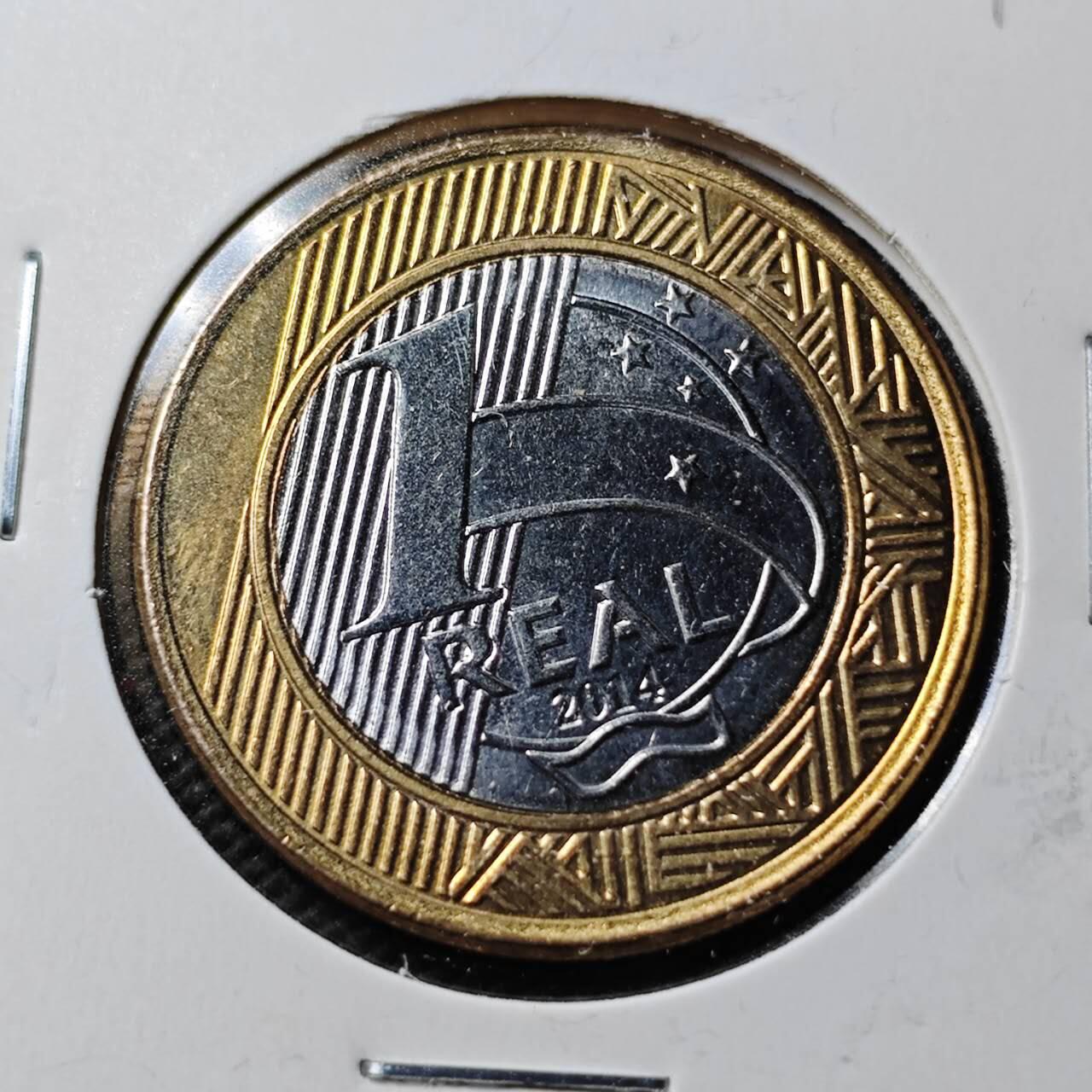 KK钱币收藏小铺  第360场  2月预留时间 周末发货  巴西1瑞尔双色币纪念币