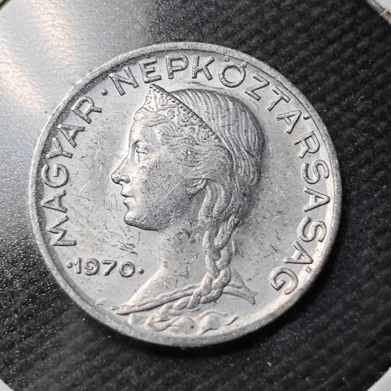 KK钱币收藏小铺  第360场  2月预留时间 周末发货  1970匈牙利5菲勒少女