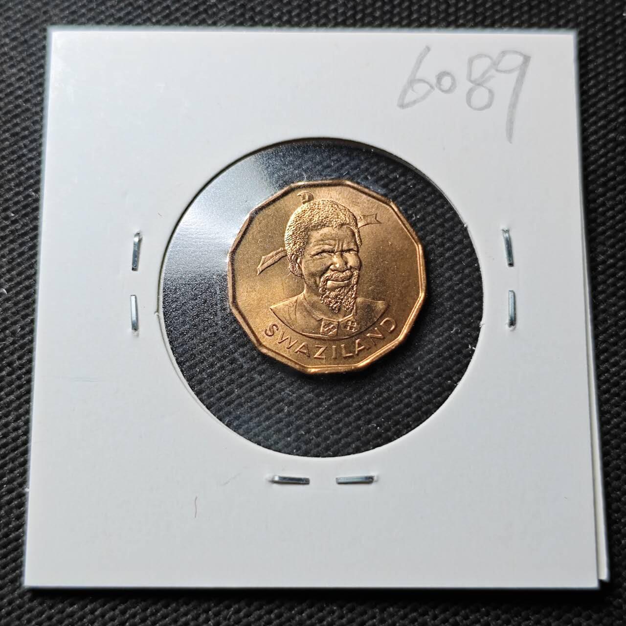 KK钱币收藏小铺  第360场  2月预留时间 周末发货  1974斯威士兰1分铜币 好品