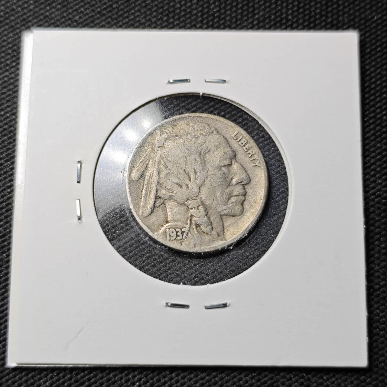 KK钱币收藏小铺  第360场  2月预留时间 周末发货  1937美国5分镍币