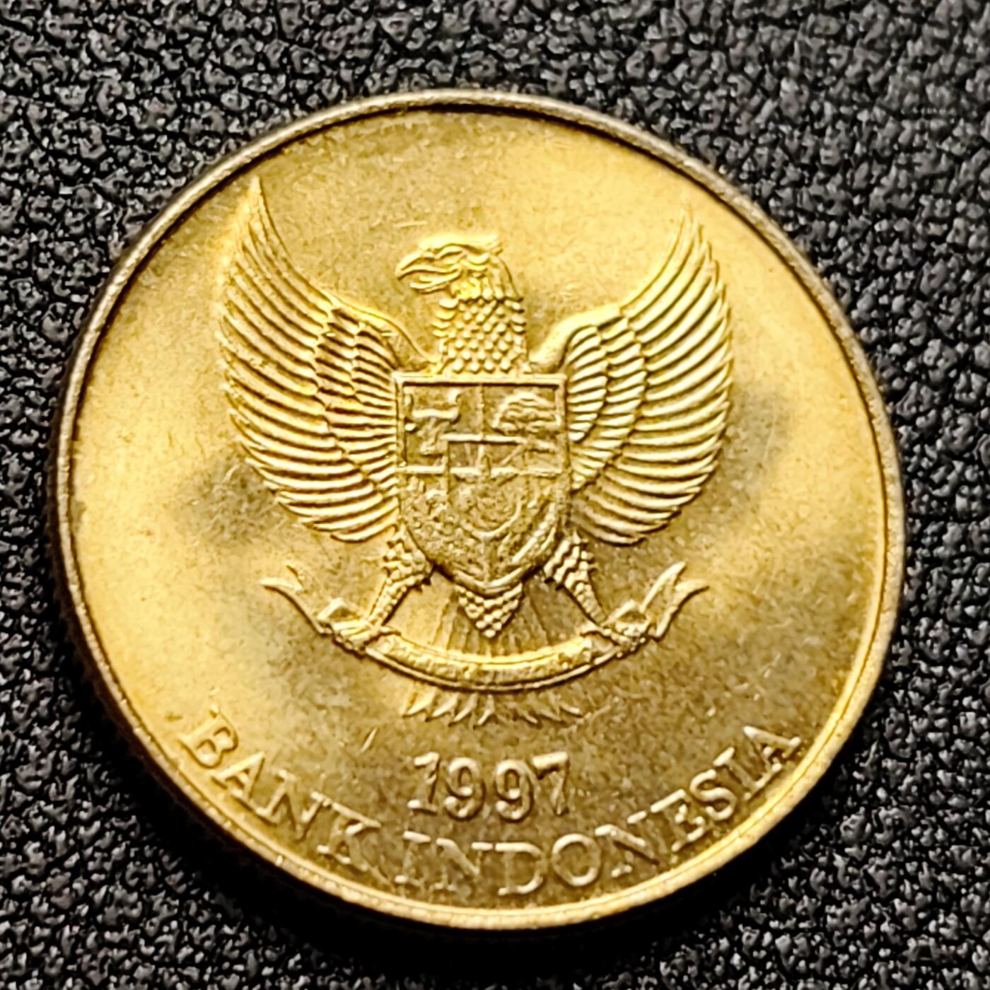 泉币菌-第119场-精品福利场 印度尼西亚 50卢比 科莫多巨蜥 1997年 铜币19mm