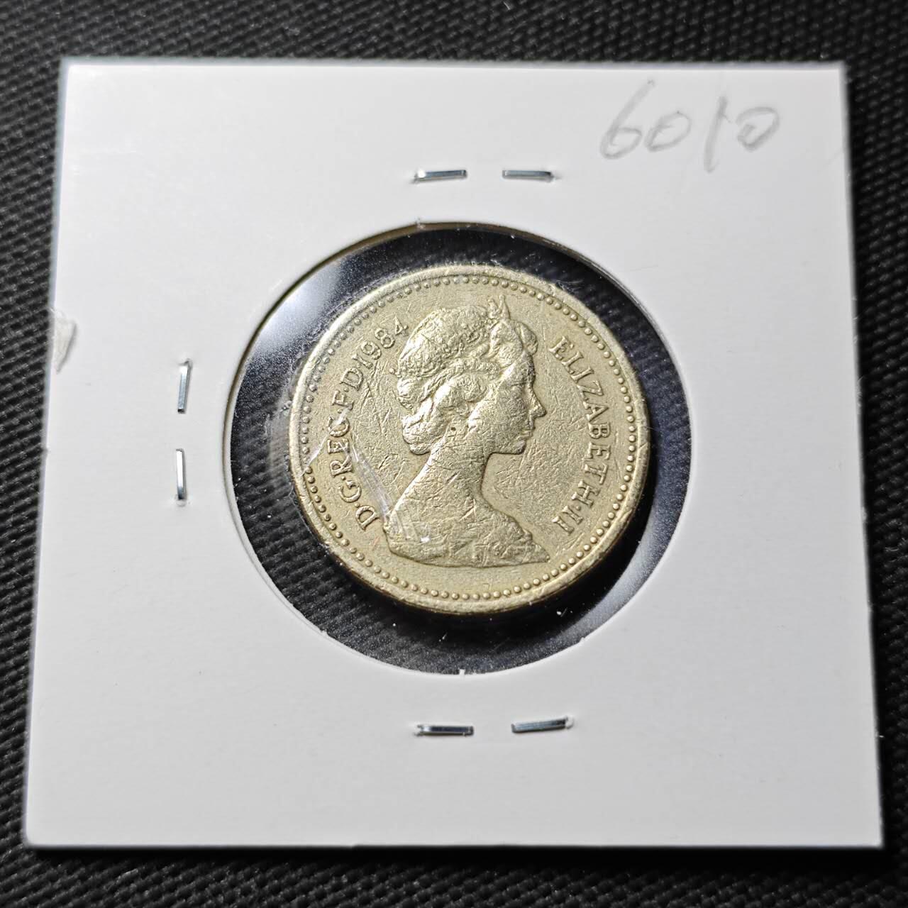 KK钱币收藏小铺  第360场  2月预留时间 周末发货 1984英国1镑 