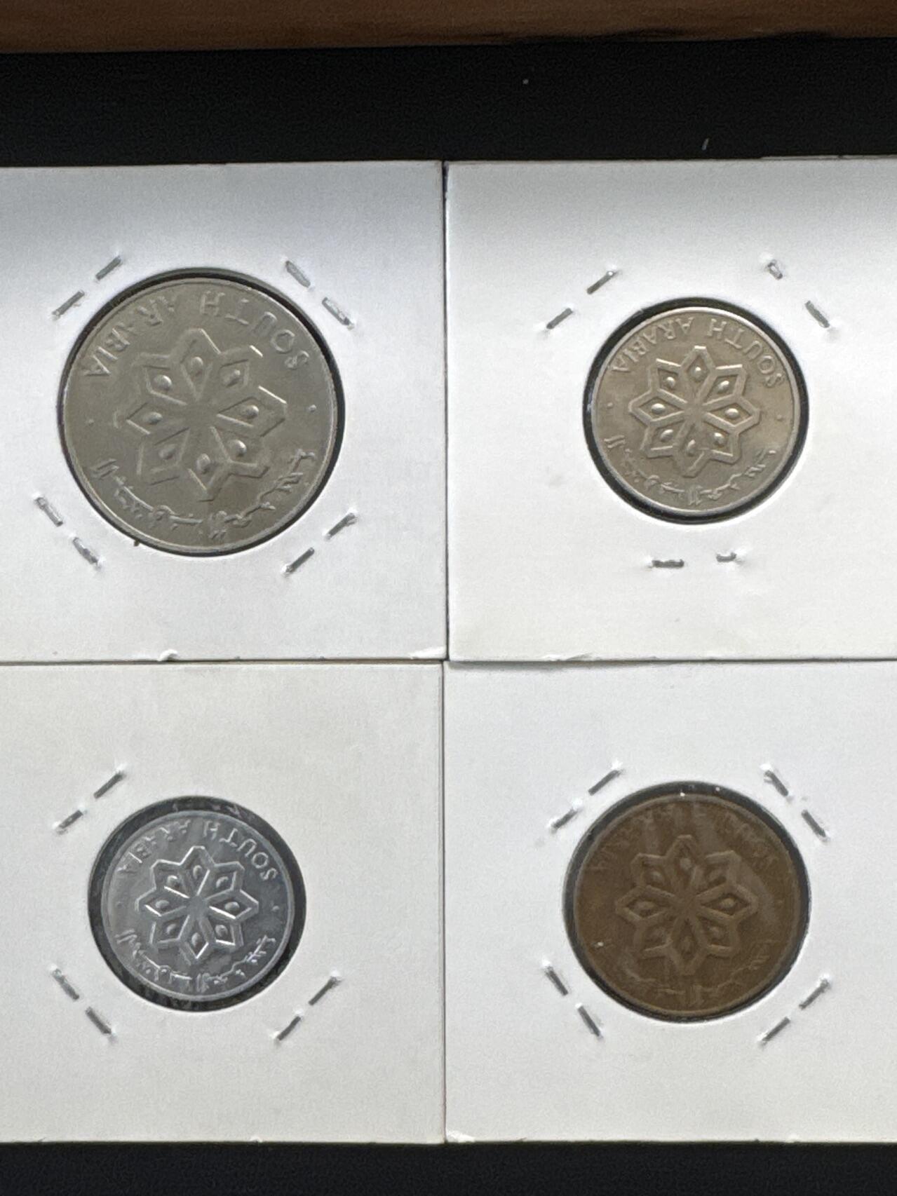 ❤️【币观天下】❤️ 第329期钱币拍卖- 2025.10.31周五晚上6点半场-长期征集拍品 南也门4枚一套1964年