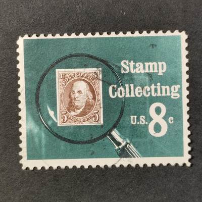 嘉禾收藏    【第362期】            无佣金、可寄存、满30元包邮 - 美国邮票，1972年集邮事业 本杰明·富兰克林肖像票中票1全