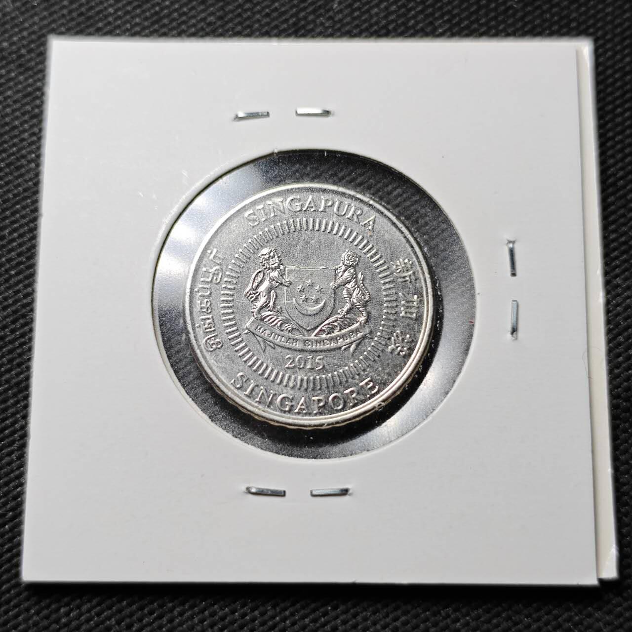 KK钱币收藏小铺  第360场  2月预留时间 周末发货 2015新加坡50分 