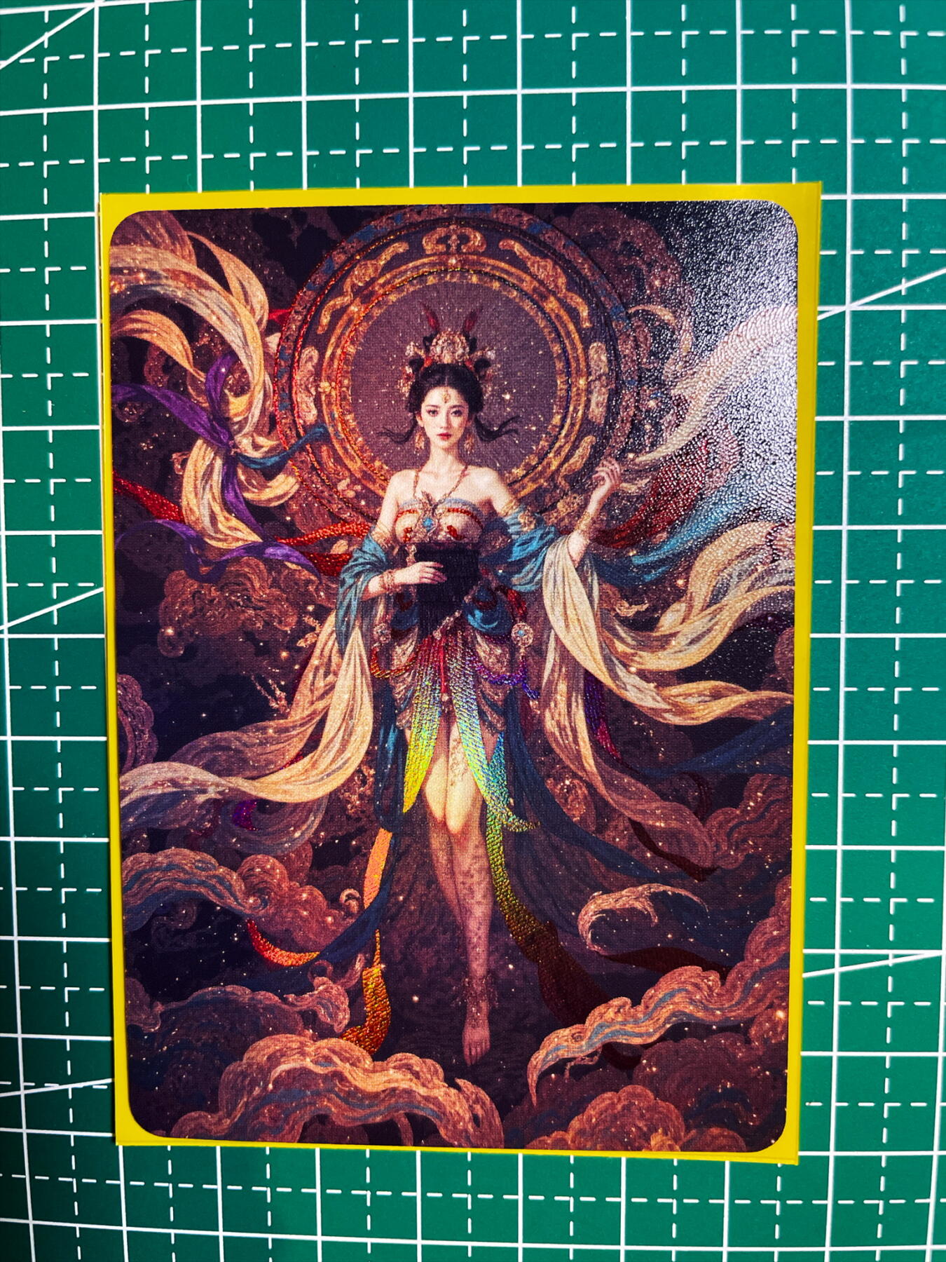 显眼宝35期 佣金1起 10月29日晚20:30截拍  狐狸卡牌 敦煌 飞天神女一张 折光彩闪 63*88