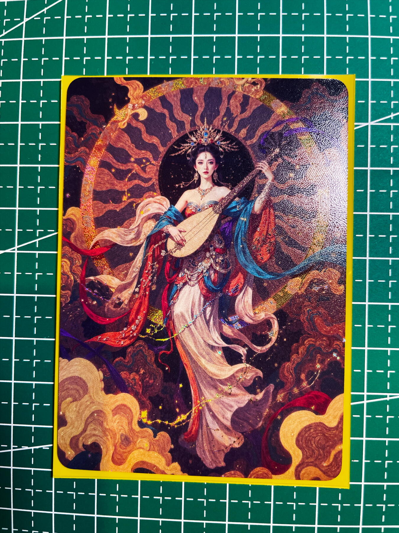 显眼宝35期 佣金1起 10月29日晚20:30截拍  狐狸卡牌 敦煌 飞天神女一张 折光彩闪 63*88