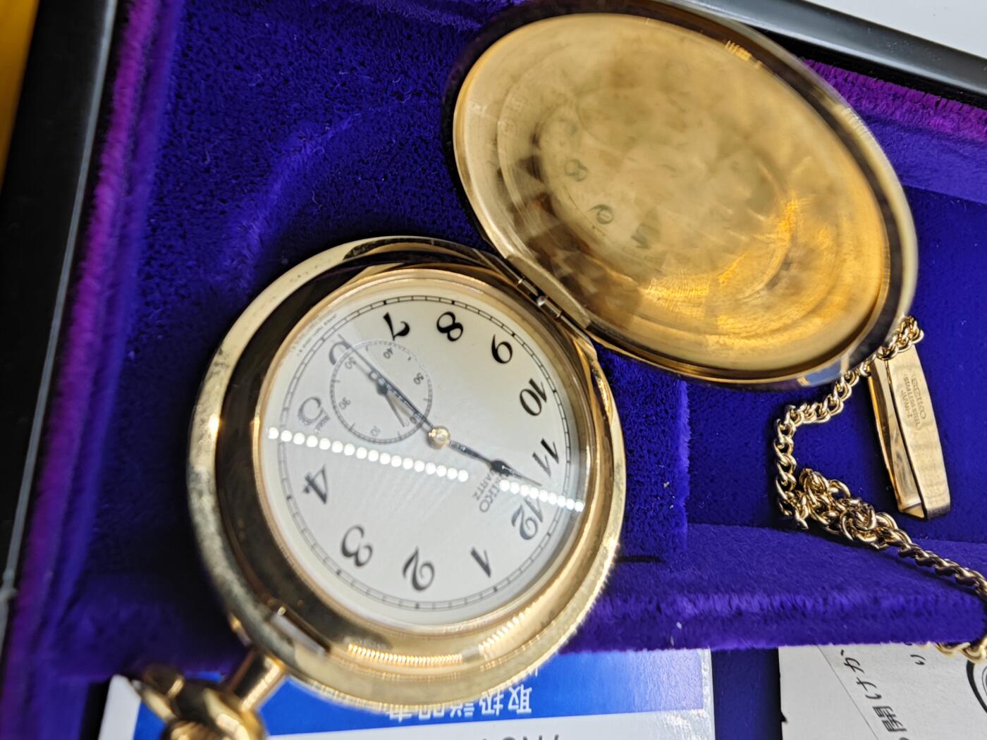 红色经典收藏拍卖专场第28期 赠内阁总理大臣的怀表 日本精工 石英表