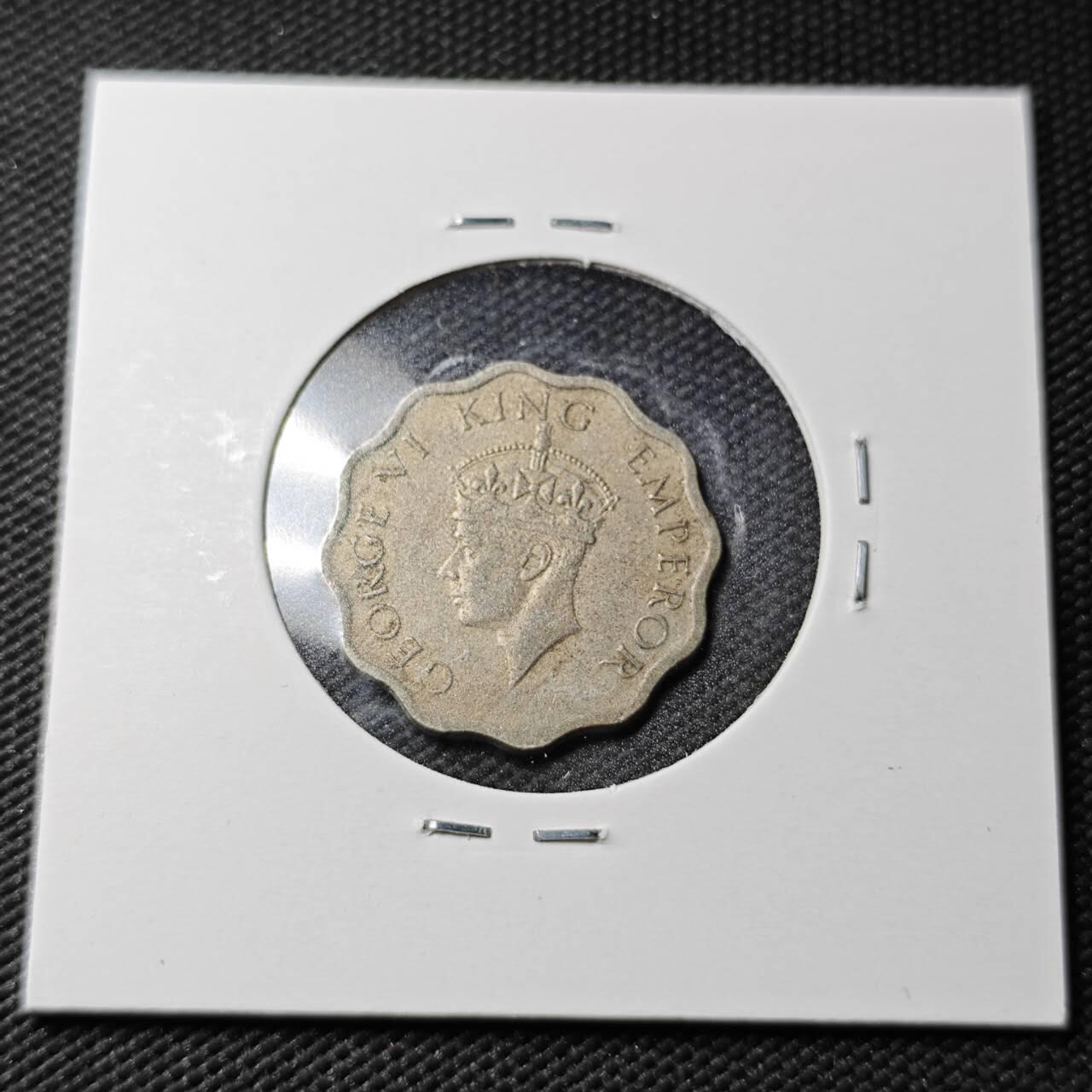 KK钱币收藏小铺  第360场  2月预留时间 周末发货  1940英属印度1安娜