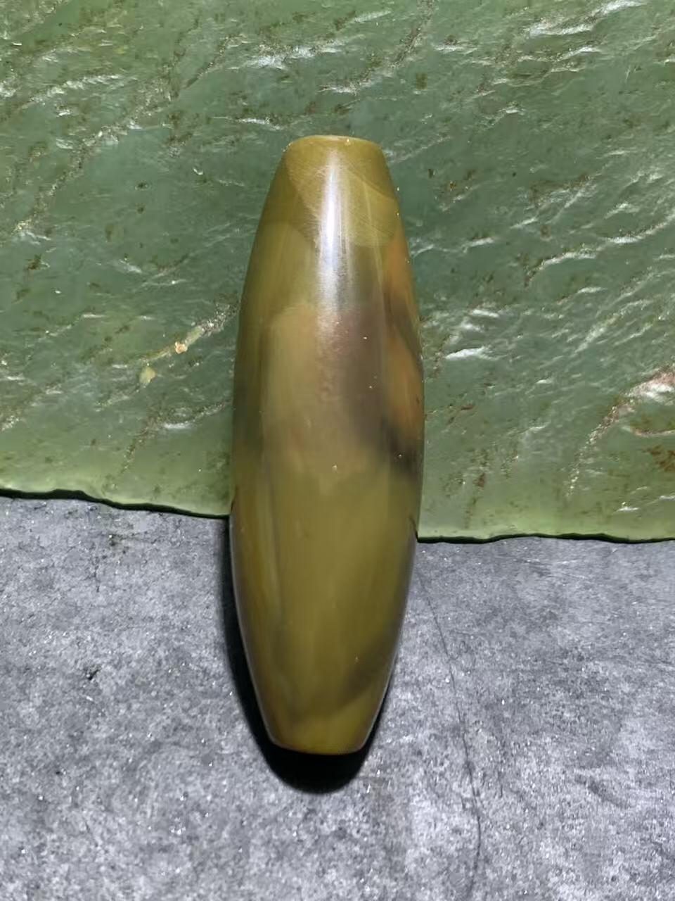 精美高玉化天眼纹战国红玛瑙勒子一颗