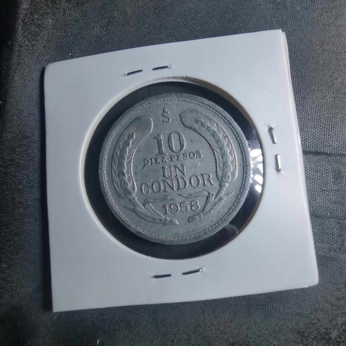 沼泽如烟--第885场 智利1958年10比索