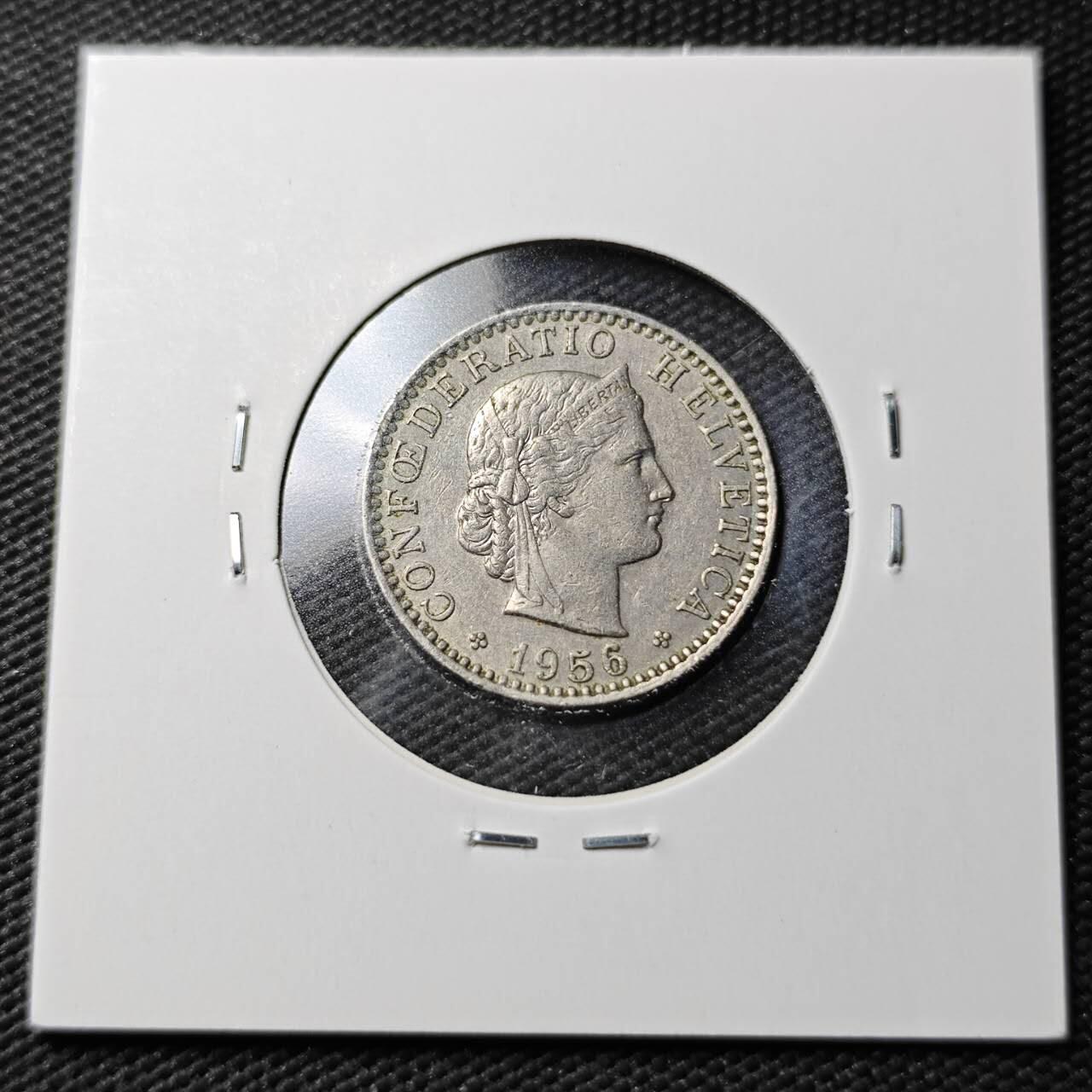 KK钱币收藏小铺  第360场  2月预留时间 周末发货 1956瑞士20分 