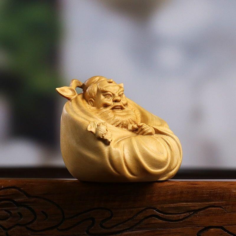 听雨轩 （十二）精品木雕 核雕 黄杨木雕 钟馗天师手把件