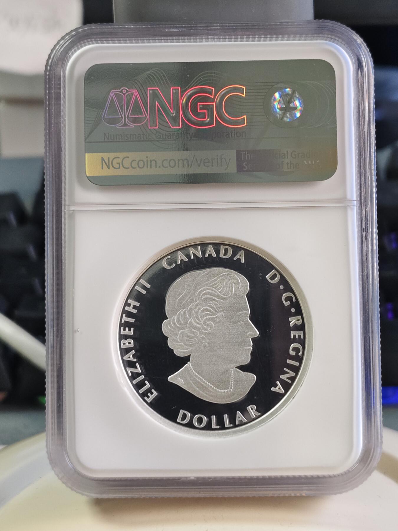 第180期拍卖【长期征集拍品】【北京币展专场】 首期NGC-PF70ULTRACAME0加拿大2021年从海到海和平女神系列高浮雕银币20加元，30.76克，9999银，发行5000枚，无盒证书