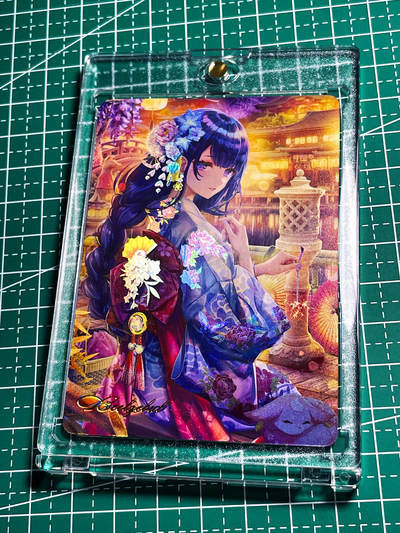 燎原 T画师 原神浮雕彩闪卡 63*88  雷电将军 花衣版 63*88 带卡砖和支架 - 燎原 T画师 原神浮雕彩闪卡 63*88  雷电将军 花衣版 63*88 带卡砖和支架