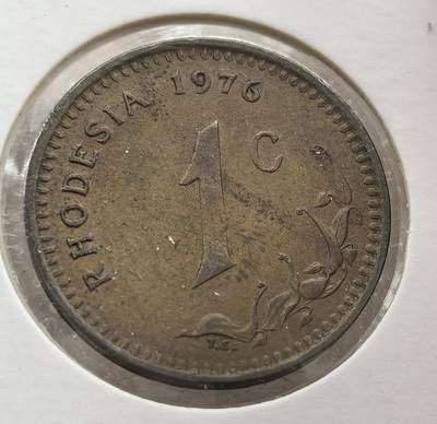 外国优质纪念币银币，周六晚上九点倒数截拍，满百包邮，可寄存半年，喜欢朋友微信扫描二维码可直接参拍 - 罗德西亚1976年壹分