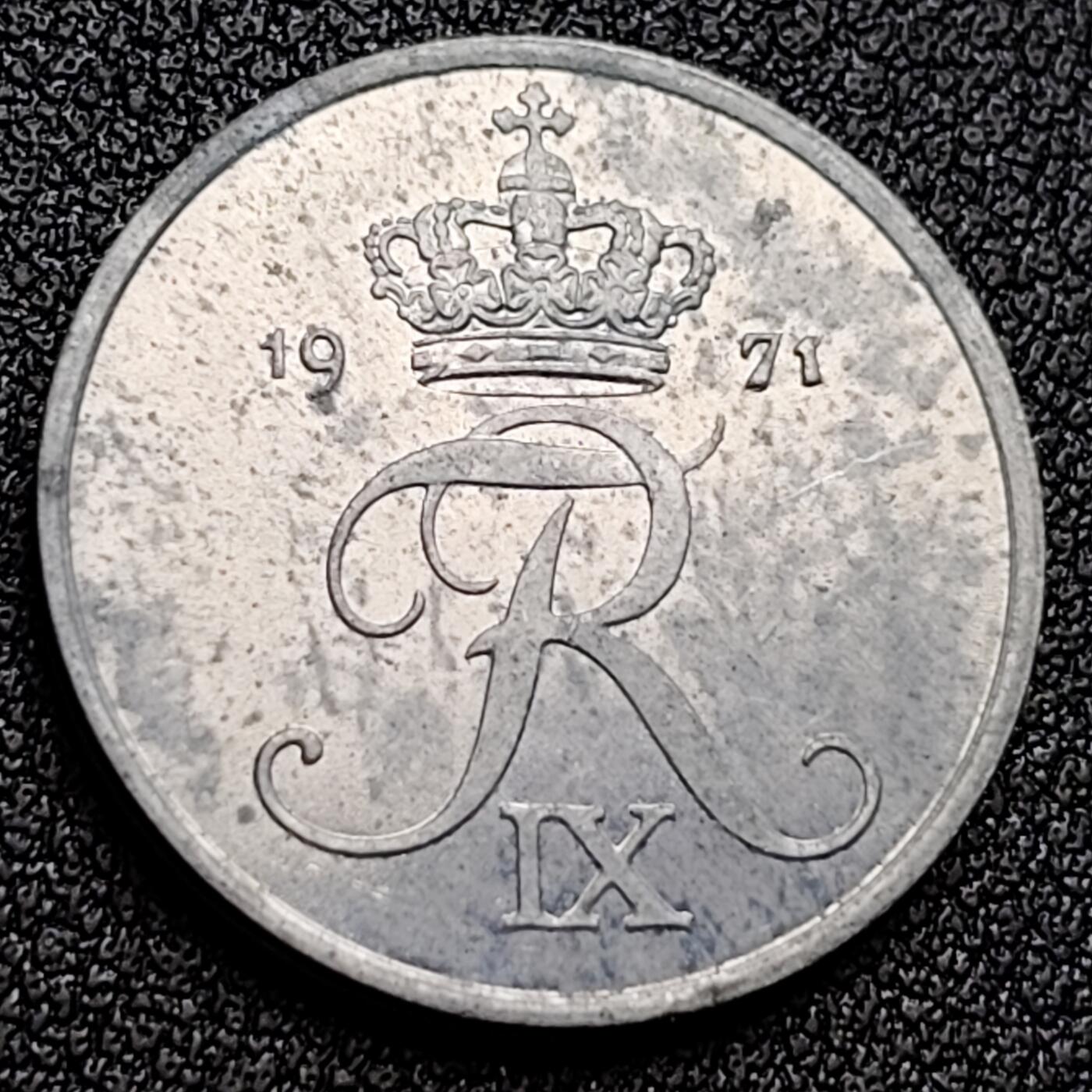 泉币菌-第119场-精品福利场 带光 1971年丹麦2欧尔锌币