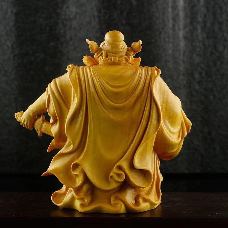 听雨轩 （十二）精品木雕 核雕 黄杨木雕 纳福钟馗手把件 8cm