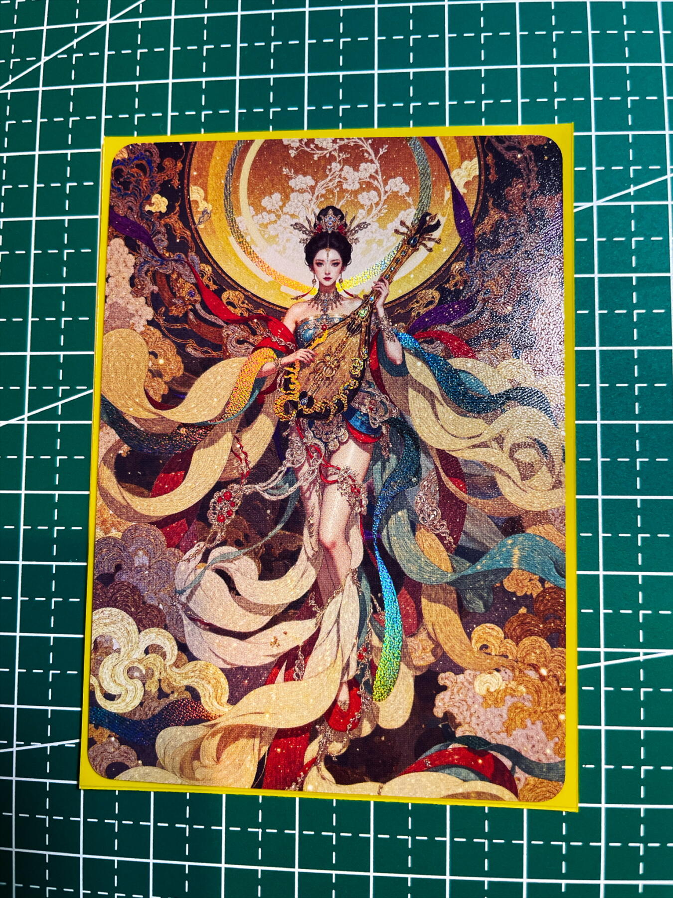 显眼宝35期 佣金1起 10月29日晚20:30截拍  狐狸卡牌 敦煌 飞天神女一张 折光彩闪 63*88