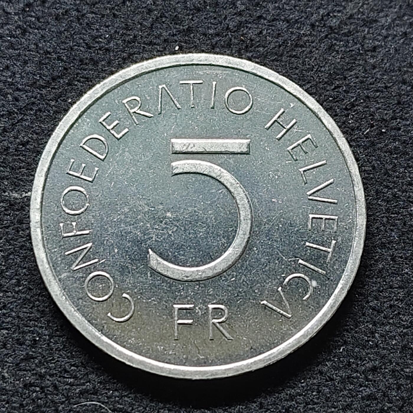 【全场包邮】纯粹捡漏拍472场（免费代拍第9场） 瑞士1976年5法郎勃艮第穆尔滕战役500周年纪念币