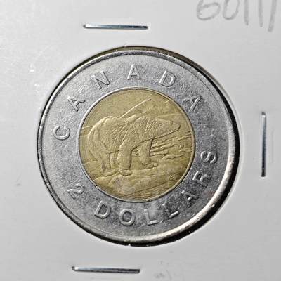 KK钱币收藏小铺  第360场  2月预留时间 周末发货 -  加拿大2元双色币