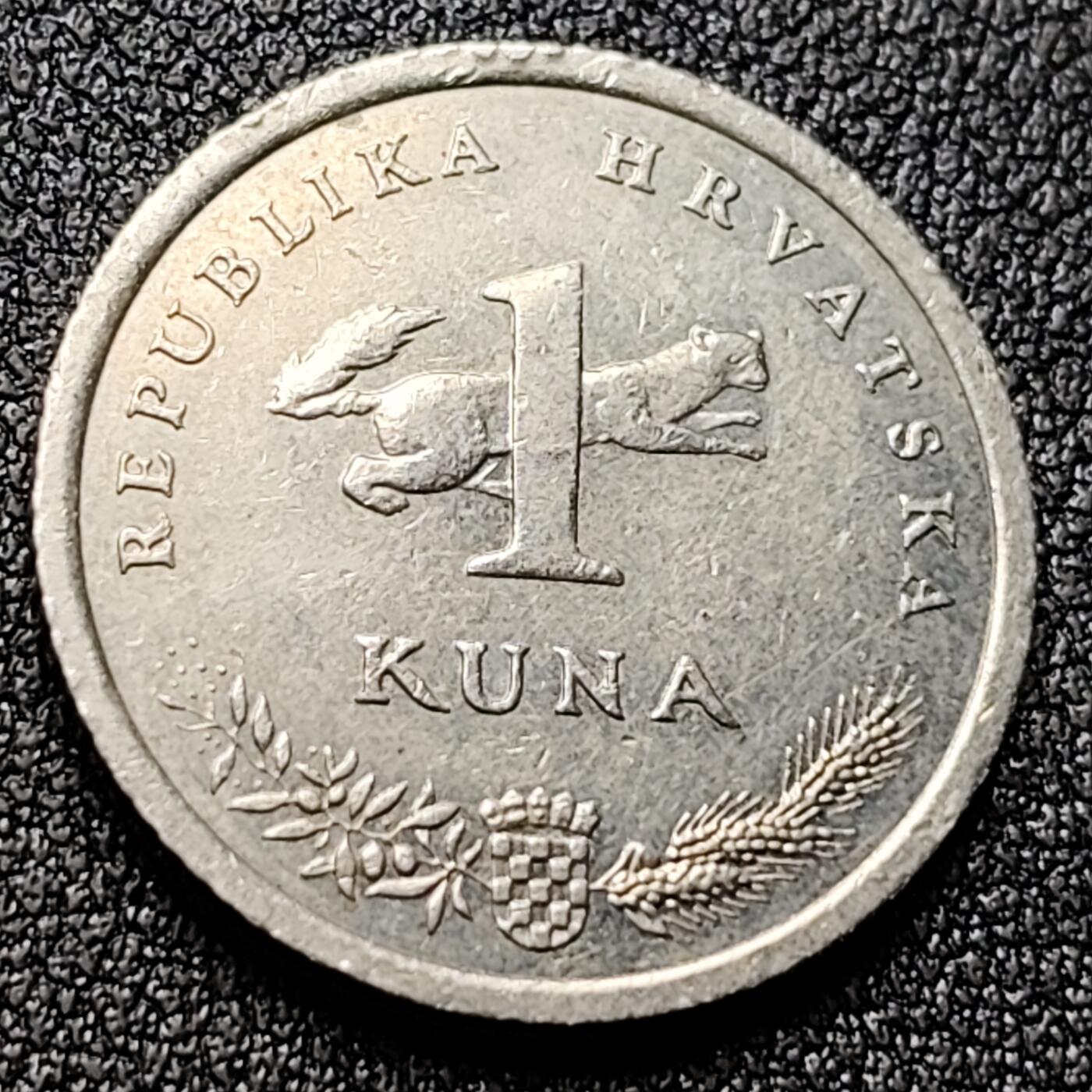 泉币菌-第119场-精品福利场 克罗地亚1995年 1库纳铜镍币，夜莺，22.5mm