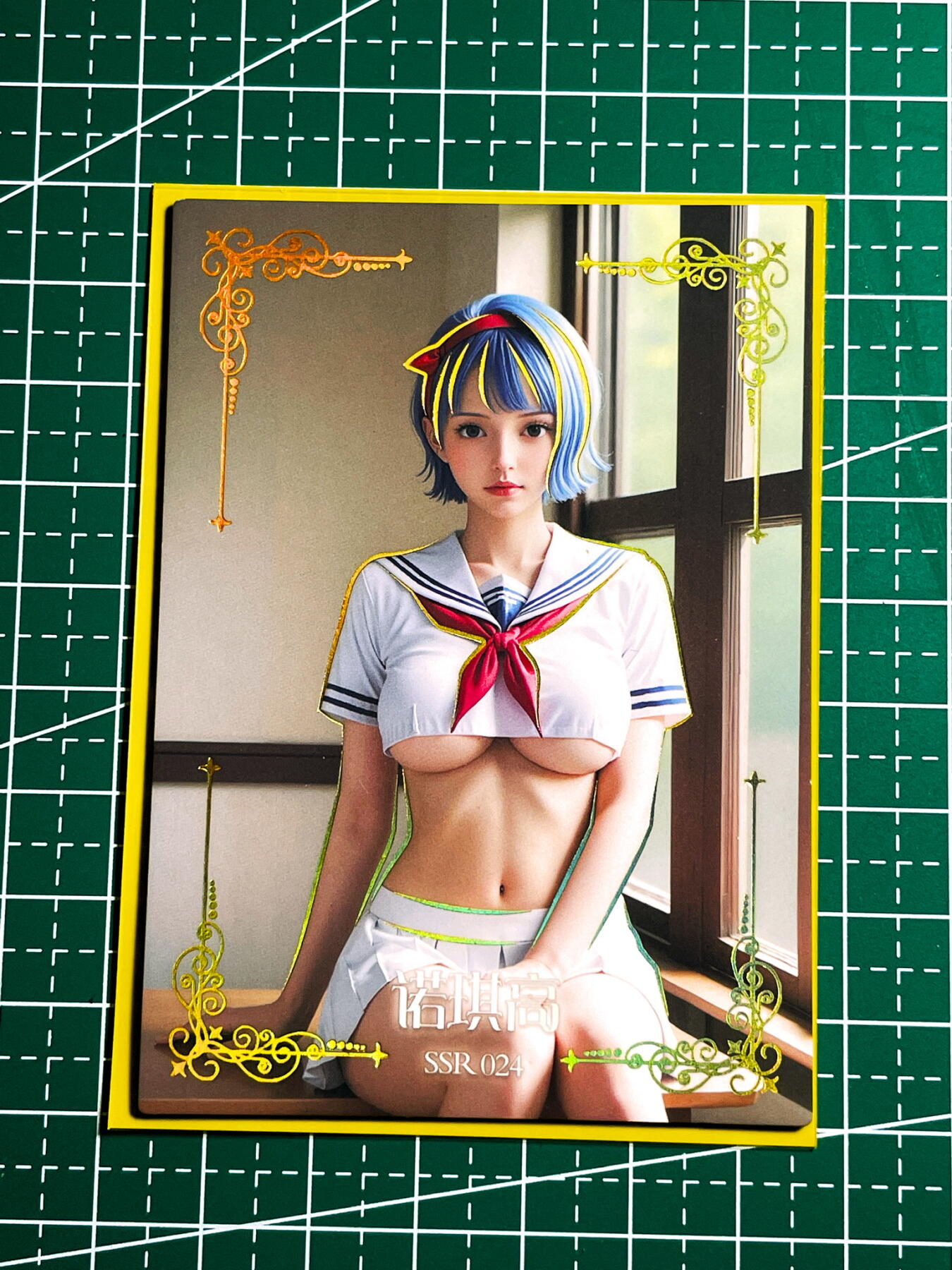 显眼宝35期 佣金1起 10月29日晚20:30截拍  海贼王 校服cos 诺琪高 SSR 一枚烫金工艺  63*88