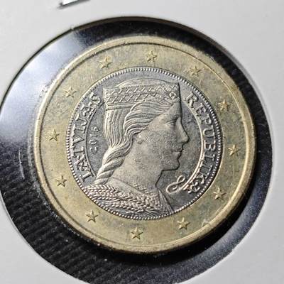 KK钱币收藏小铺  第360场  2月预留时间 周末发货 -  拉脱维亚1欧