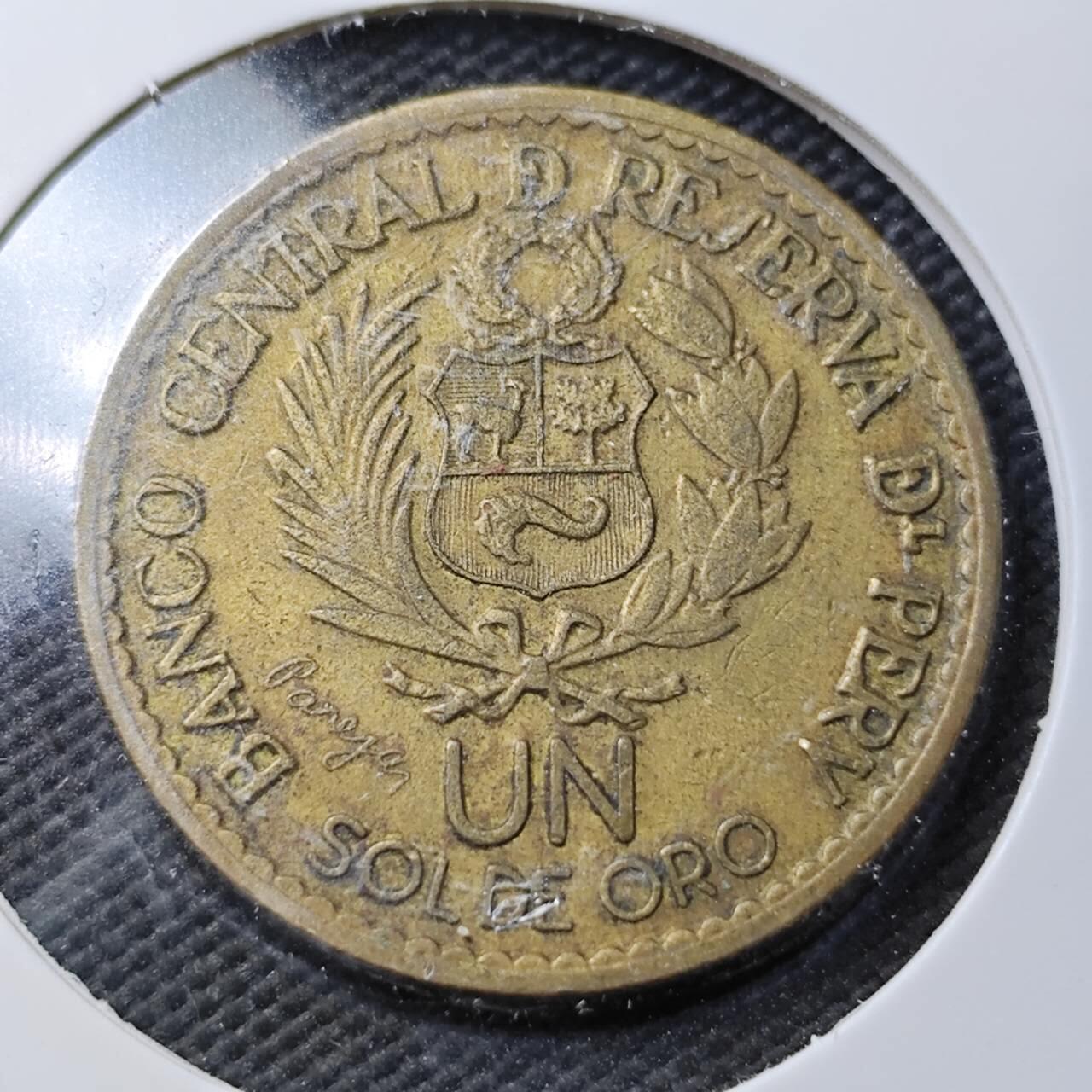 KK钱币收藏小铺  第360场  2月预留时间 周末发货  1965秘鲁利马造币厂1索尔纪念币