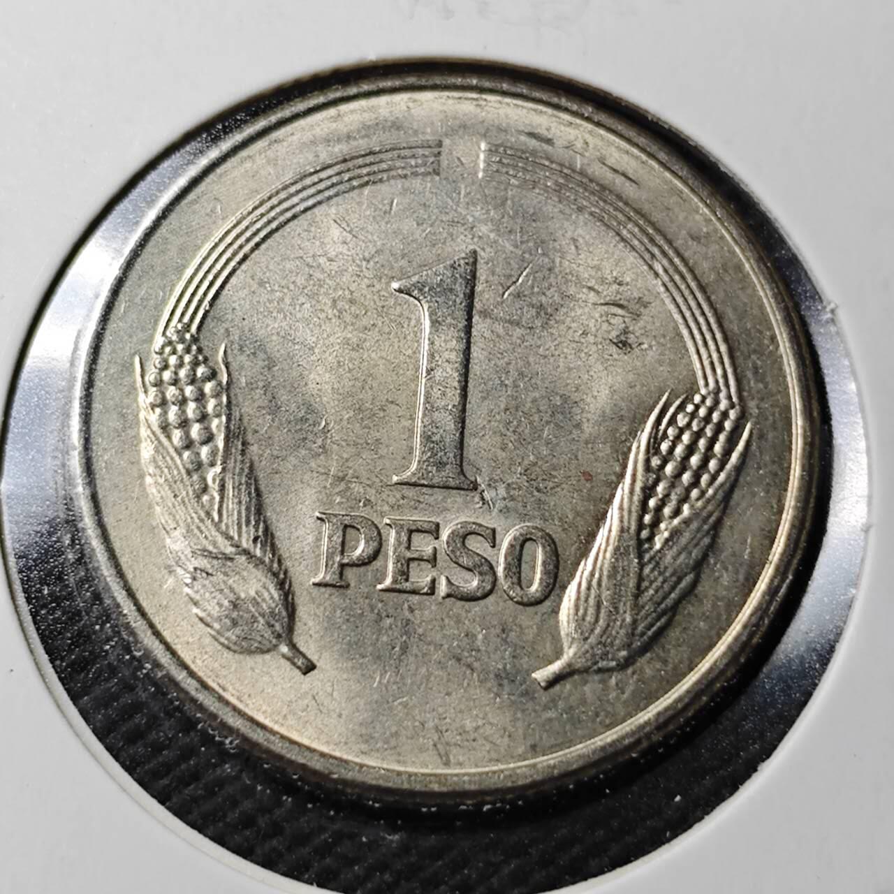 KK钱币收藏小铺  第360场  2月预留时间 周末发货  1976哥伦比亚1比索