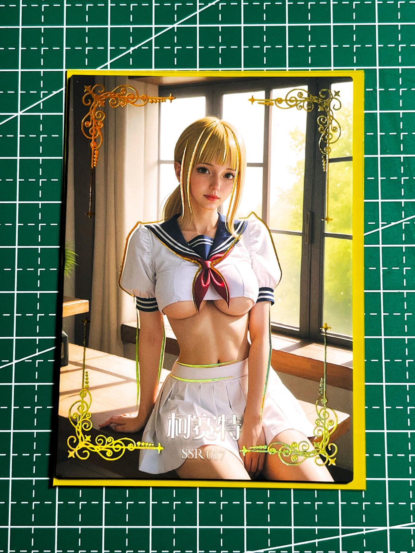 显眼宝35期 佣金1起 10月29日晚20:30截拍  海贼王 校服cos 珂赛特 SSR 一枚烫金工艺  63*88