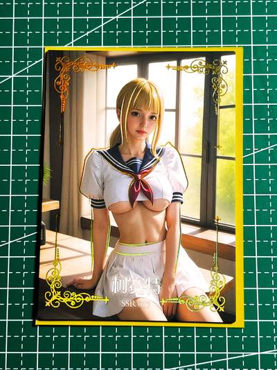 显眼宝35期 佣金1起 10月29日晚20:30截拍  - 海贼王 校服cos 珂赛特 SSR 一枚烫金工艺  63*88