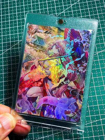 燎原 T画师 原神浮雕彩闪卡 63*88  八重神子  63*88 带卡砖和支架 - 燎原 T画师 原神浮雕彩闪卡 63*88  八重神子  63*88 带卡砖和支架