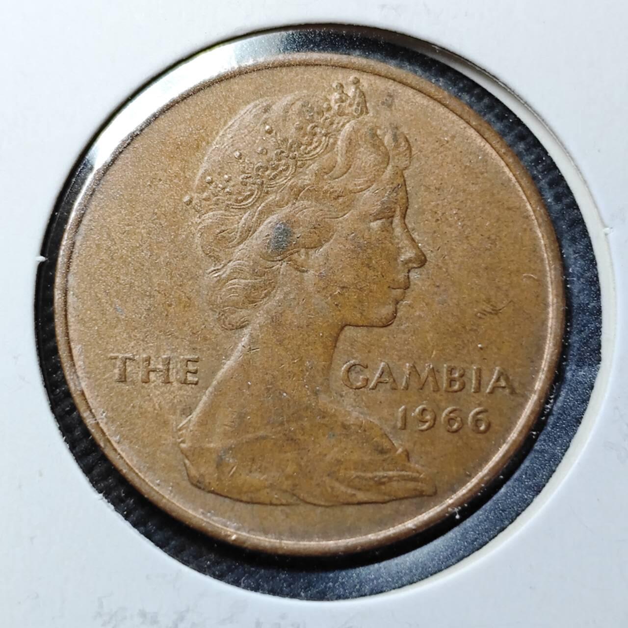 KK钱币收藏小铺  第360场  2月预留时间 周末发货  英属冈比亚1便士