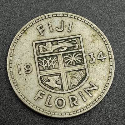 【淘币小摊】实时拍第七百七十八拍   散币场   满百包邮可预留二周 每周一统一发货   - 新西兰1934年乔治五世弗洛林银币