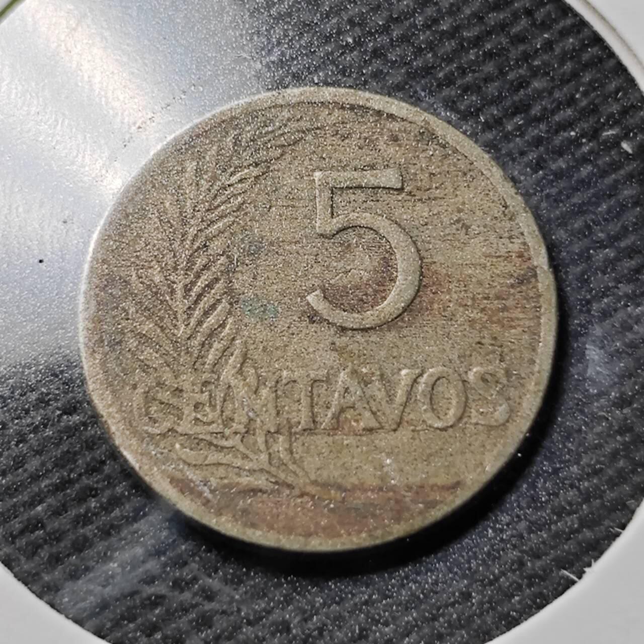 KK钱币收藏小铺  第360场  2月预留时间 周末发货  秘鲁5分镍币