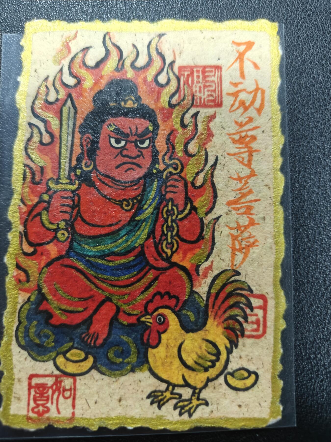 天玑星卡拍第134期《11.3周一截拍》持续收拍收评中 满赠卡需备注 【手机背绘】画师核桃 不动尊菩萨 手机背绘可放置于透明手机壳