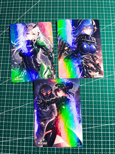 显眼宝35期 佣金1起 10月29日晚20:30截拍  - 武装战姬 三张普卡 覆膜彩闪 63*88