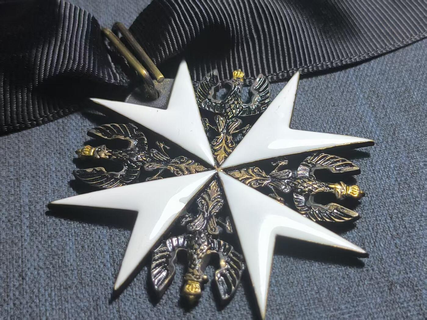 罗岚⭐爱藏⭐精品专拍第七场-分享拍场赚佣（周六有群拍，详细看简介） 德意志第二帝国圣约翰勋章 镀金立体珐琅质  欧洲回流影视纪念品