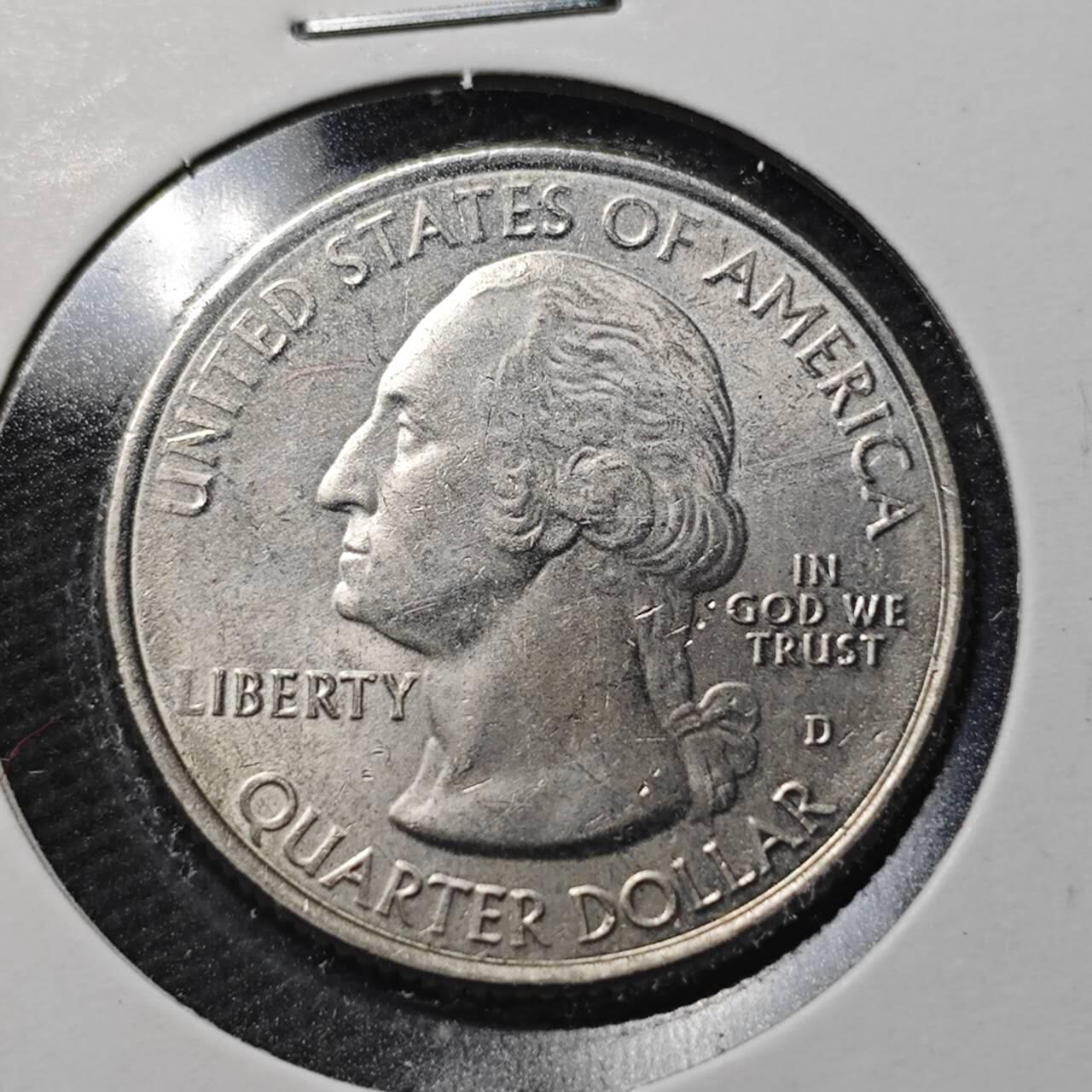 KK钱币收藏小铺  第360场  2月预留时间 周末发货  美国25分纪念币 好品