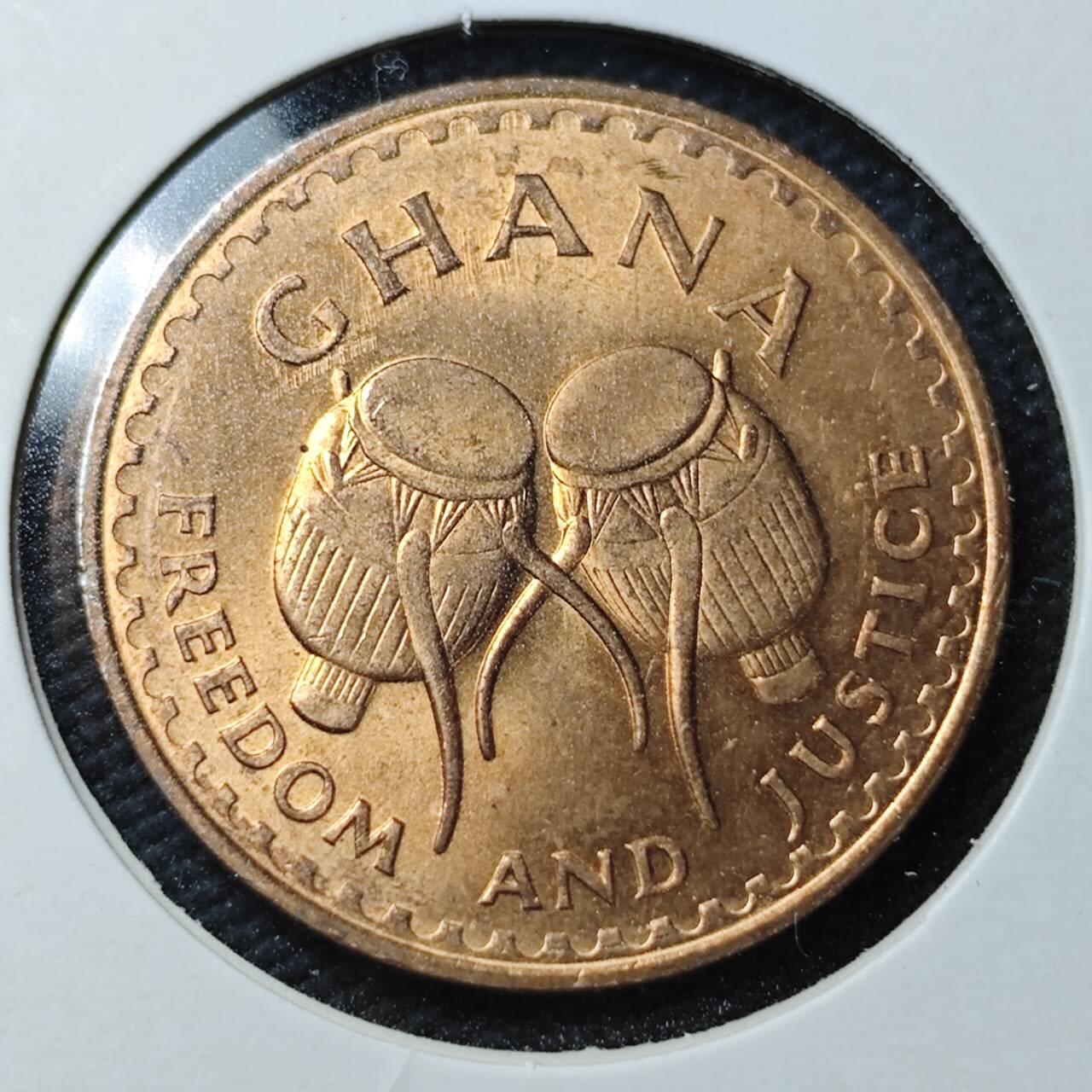 KK钱币收藏小铺  第361场  2月预留时间 周末发货  1967加纳1比塞瓦 好品