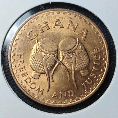 KK钱币收藏小铺  第361场  2月预留时间 周末发货 -  1967加纳1比塞瓦 好品