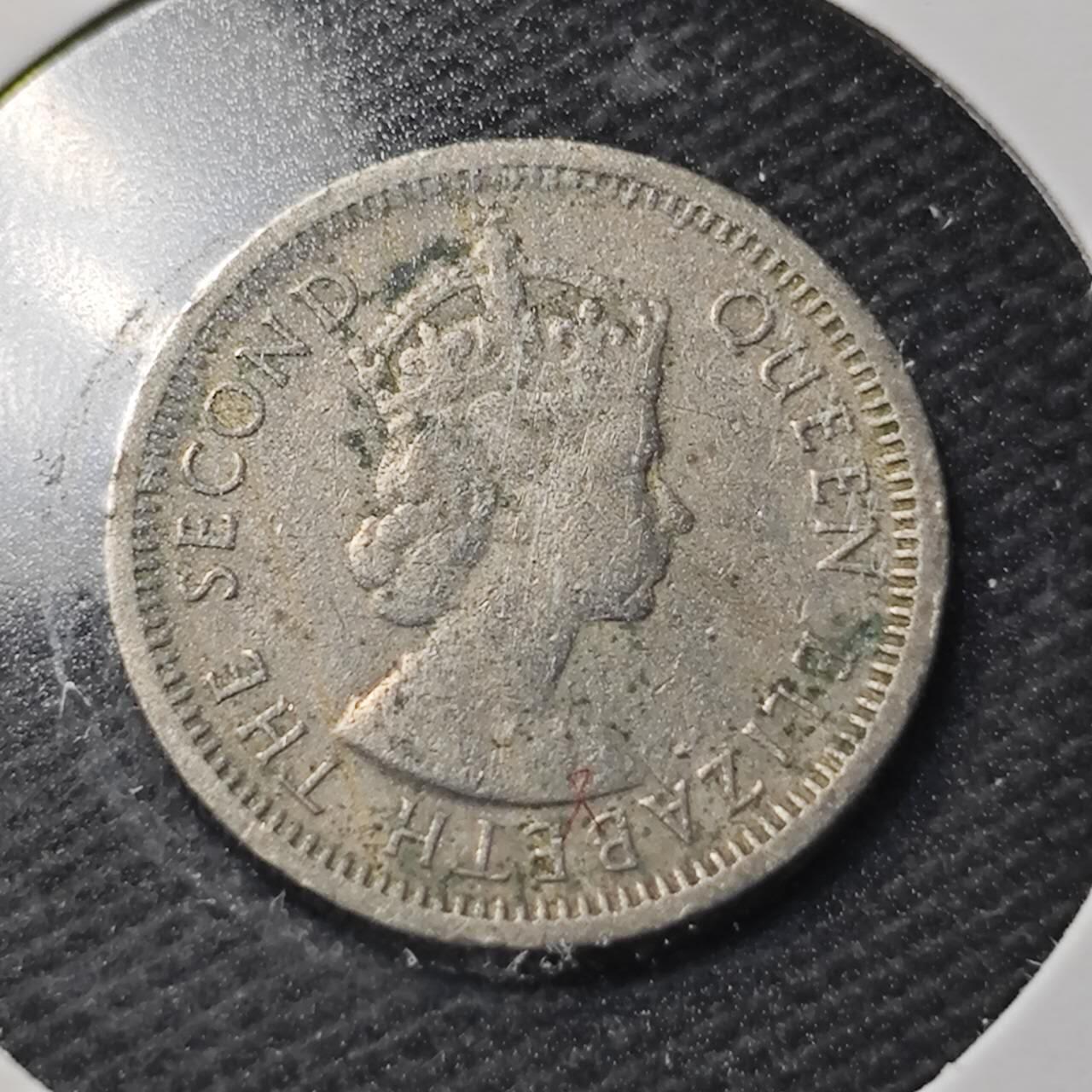 KK钱币收藏小铺  第360场  2月预留时间 周末发货  1956英属加勒比10分