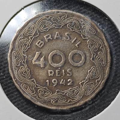 KK钱币收藏小铺  第360场  2月预留时间 周末发货 -  1942巴西400瑞斯