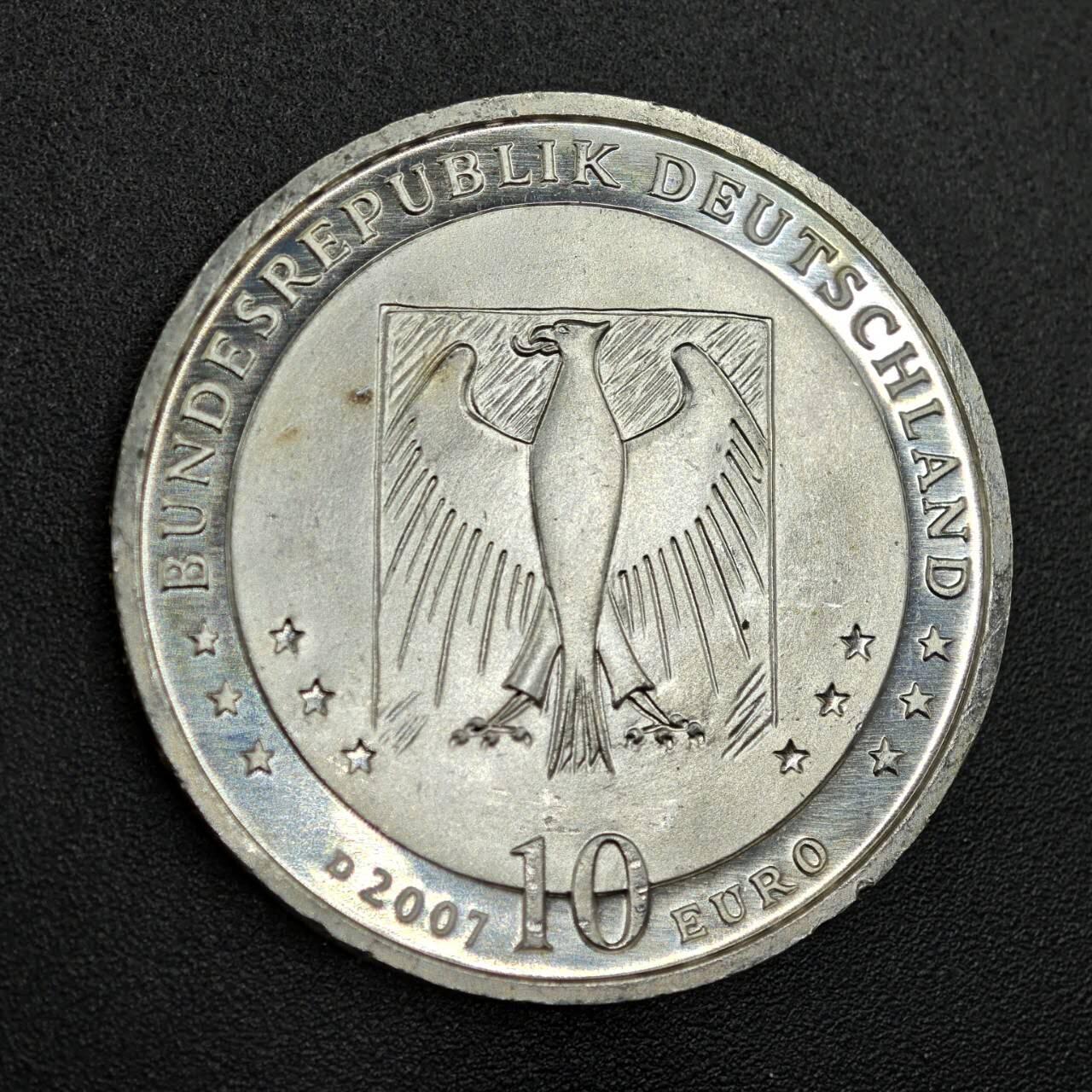 【淘币小摊】限时拍第七百八十拍  小银币场  满百包邮可预留两周  周一统一发货  德国2007年10欧元银币