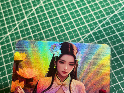 显眼宝35期 佣金1起 10月29日晚20:30截拍  - 嘎嘎鸭卡牌   古风美女系列     早期古风艺术卡E   共1张   折彩工艺   小卡尺寸  60*87