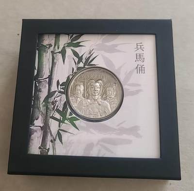 ❤️【币观天下】❤️ 第329期钱币拍卖- 2025.10.31周五晚上6点半场-长期征集拍品 - 库克2021年兵马俑1盎司双面高浮雕银币带证书包装